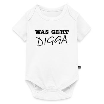 Was geht Digga - Baby Premium Kurzarmbody - Weiß - Vorne