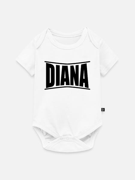 Diana T-Shirt Geschenkidee - Baby Premium Kurzarmbody - Weiß