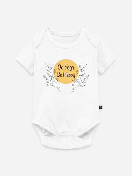 Yoga - Baby Premium Kurzarmbody - Weiß