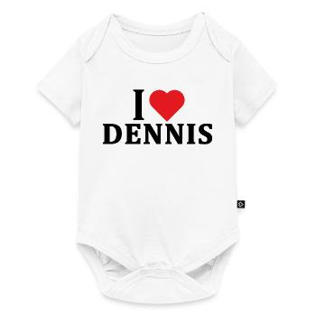 T-shirt I love Dennis t-shirt gift idea - Baby Premium short-sleeve bodysuit - white - Front