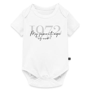Millésime Année 1972 Script - Body à manches courtes Premium Bébé - blanc - Devant