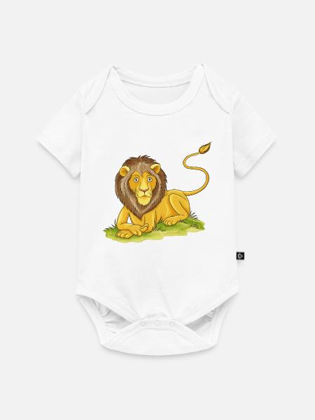 lässiger Löwe - Baby Premium Kurzarmbody - Weiß