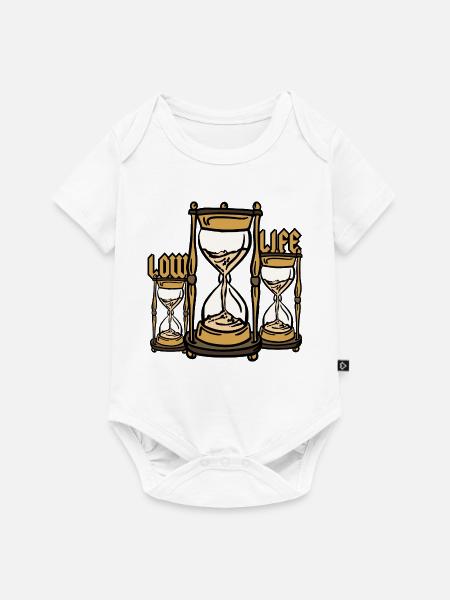 Sanduhr Low Life - Baby Premium Kurzarmbody - Weiß