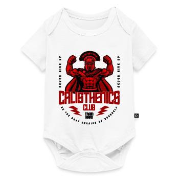 Club de Calisthénie Design Motivationnel Rouge - Body à manches courtes Premium Bébé - blanc - Devant