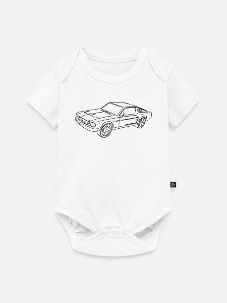 black - Baby Premium Kurzarmbody - Weiß
