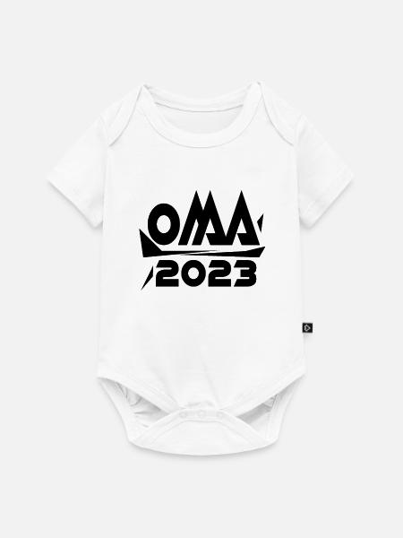 Großmutter 2023 - Oma Geschenk - Baby Premium Kurzarmbody - Weiß