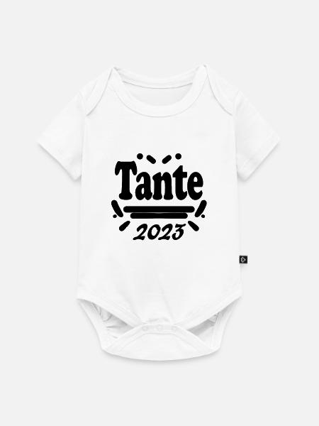 Tante 2023 - Tante werden - Baby Premium Kurzarmbody - Weiß