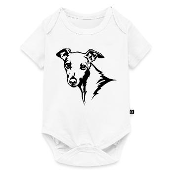Italienisches Windspiel Kopf - Baby Premium Kurzarmbody - Weiß - Vorne