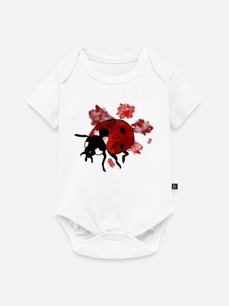 Marienkäfer - Baby Premium Kurzarmbody - Weiß