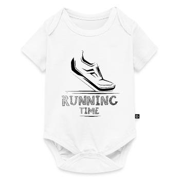 Icône de course Icône d’illustration de coureur de chaussures - Body à manches courtes Premium Bébé - blanc - Devant