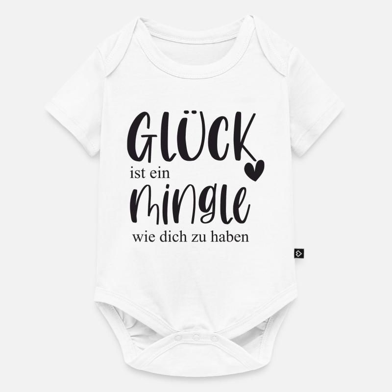 Mingle Single Freundschaft Plus Date Geschenk - Baby Premium Kurzarmbody - Weiß