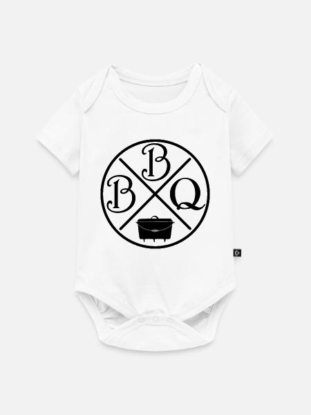 BBQ Dutchoven - Baby Premium Kurzarmbody - Weiß