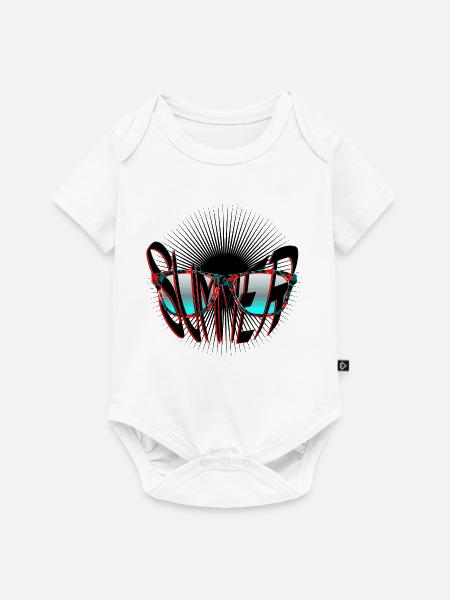 Sonne und Sommer Sonnenbrille - Baby Premium Kurzarmbody - Weiß