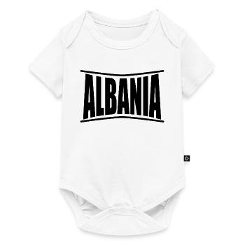 T-Shirt Albanien T-Shirt Shqiperia Skanderbeg - Baby Premium Kurzarmbody - Weiß - Vorne