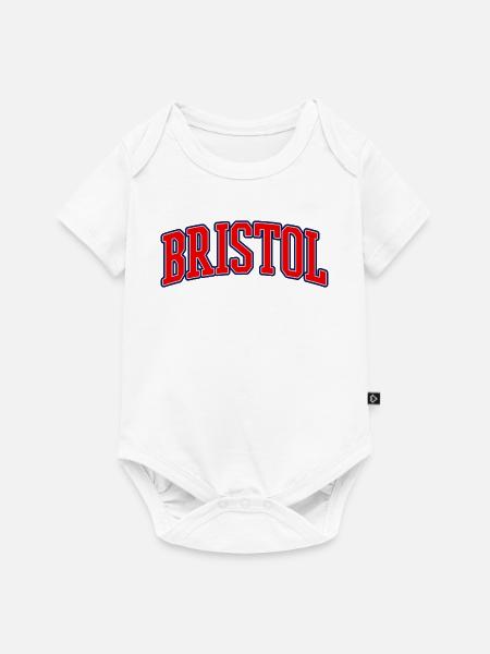 Bristol Varsity Schriftzug - Baby Premium Kurzarmbody - Weiß