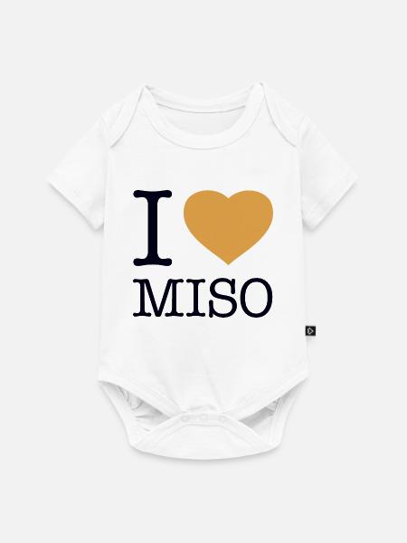 I LOVE MISO Sushi - Baby Premium Kurzarmbody - Weiß