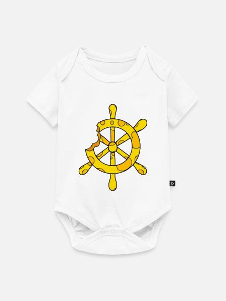 Käse Steuerrad - Baby Premium Kurzarmbody - Weiß