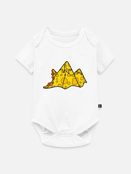 Käse Berg - Baby Premium Kurzarmbody - Weiß