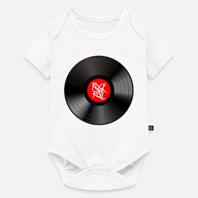 Vinyle Rock 'n' Roll : un t-shirt de déclaration - Body à manches courtes Premium Bébé - blanc