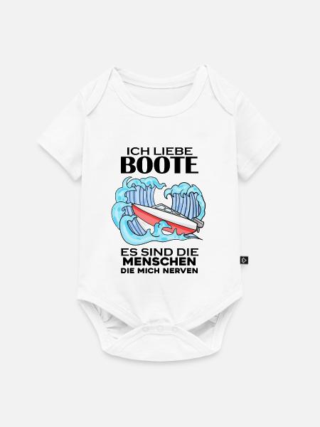 Motorboot Kapitän Bootsführerschein - Baby Premium Kurzarmbody - Weiß