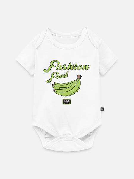 Mode Essen Bananen - Baby Premium Kurzarmbody - Weiß