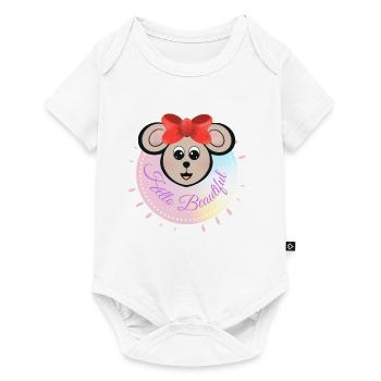Hallo beautiful - Baby Premium Kurzarmbody - Weiß - Vorne