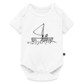 Pêcheurs dans le bateau - Body à manches courtes Premium Bébé - blanc - Devant