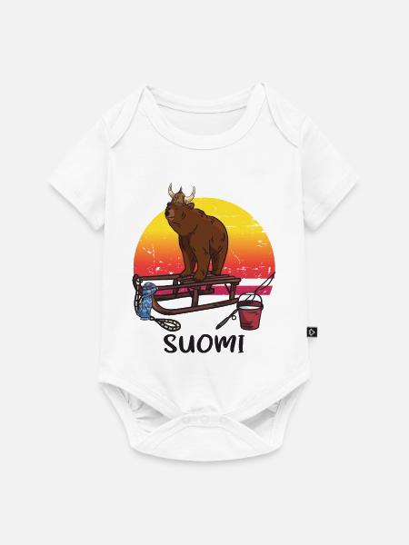 Finnland - Baby Premium Kurzarmbody - Weiß