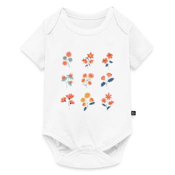 Fleurs sauvages Fleurs botaniques - Body à manches courtes Premium Bébé - blanc - Devant