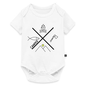 Fun design for campers - Baby Premium short-sleeve bodysuit - white - Front