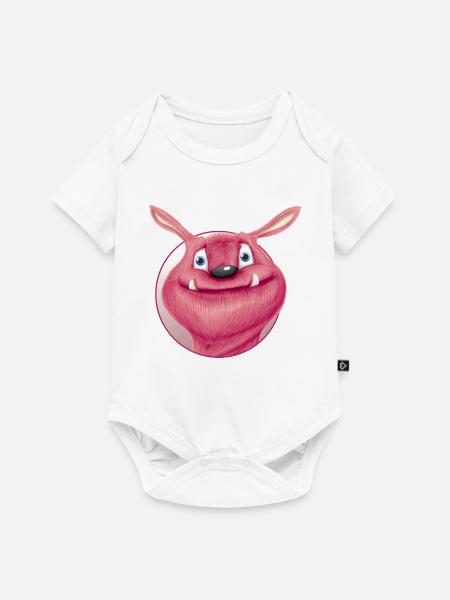 rotes monster - Baby Premium Kurzarmbody - Weiß