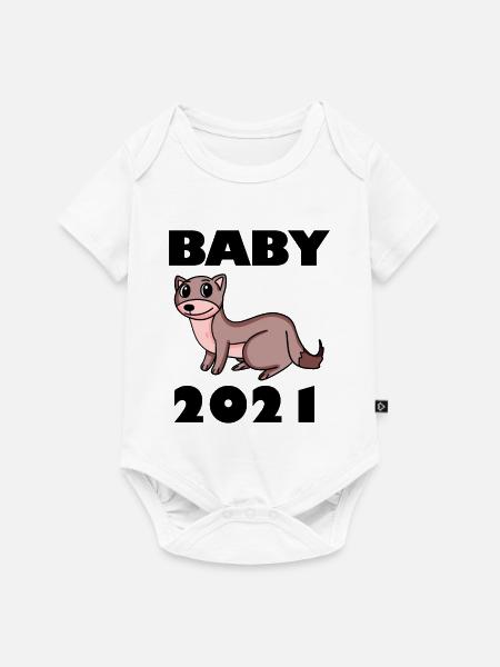 Baby 2021 - Baby Premium Kurzarmbody - Weiß