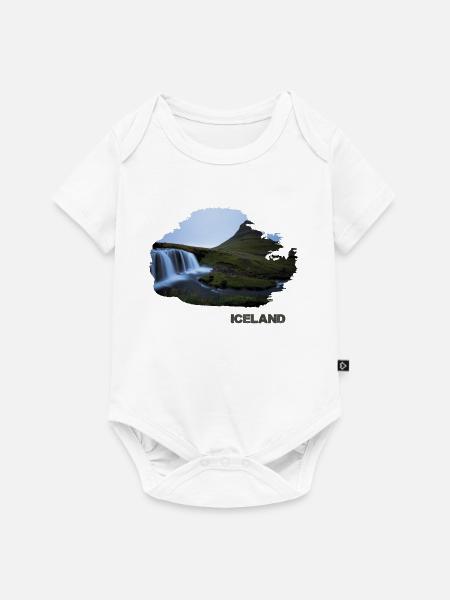 Kirkjufell Island - Baby Premium Kurzarmbody - Weiß
