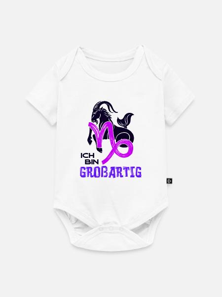 Astrologie Steinbock Tierkreiszeichen Statement - Baby Premium Kurzarmbody - Weiß