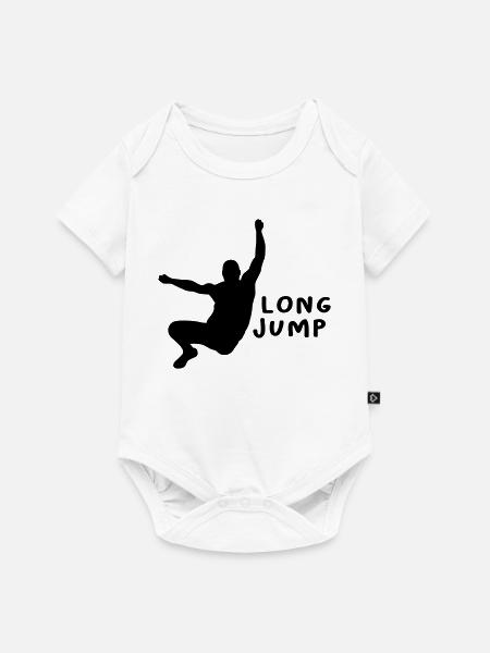 Weitsprung Design Geschenk - Baby Premium Kurzarmbody - Weiß