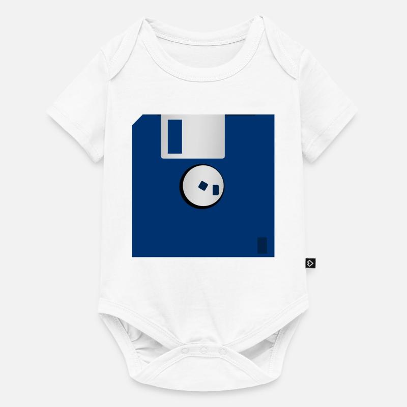 Diskette - Baby Premium Kurzarmbody - Weiß