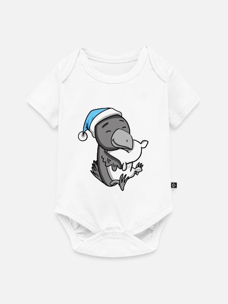 Krähe Baby - Baby Premium Kurzarmbody - Weiß
