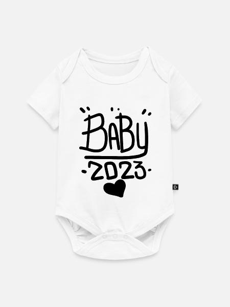 Baby 2023 - Baby Premium Kurzarmbody - Weiß