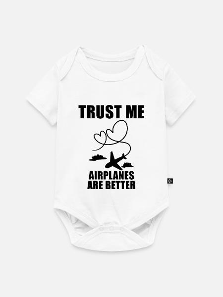 Flugzeuge Flugzeug Pilot Geschenk - Baby Premium Kurzarmbody - Weiß