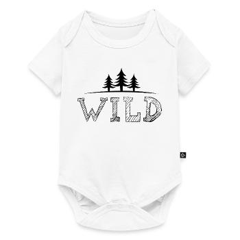 Icône de symbole de forêt extérieure Wild Survival Bushcraft - Body à manches courtes Premium Bébé - blanc - Devant