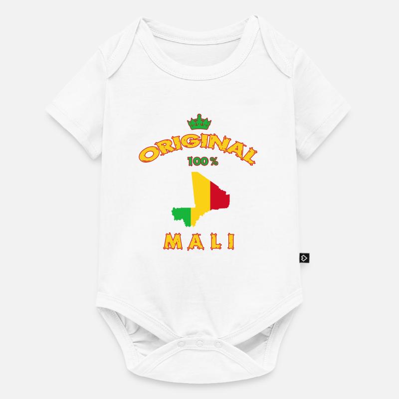 Drapeau du Mali 100 % original - Body à manches courtes Premium Bébé - blanc
