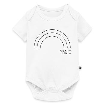 Magic Regenbogen - Baby Premium Kurzarmbody - Weiß - Vorne