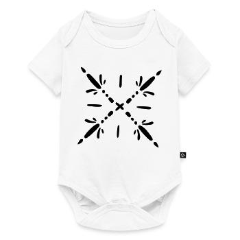 Mandala flocon de neige - Body à manches courtes Premium Bébé - blanc - Devant