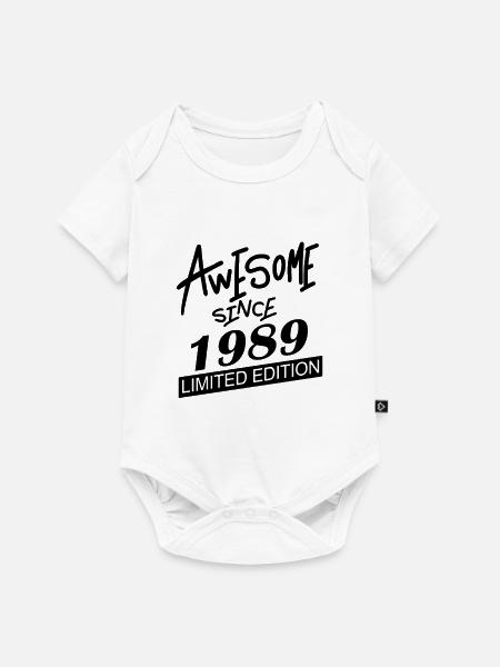1989 - Jahrgang 1989 - Baby Premium Kurzarmbody - Weiß