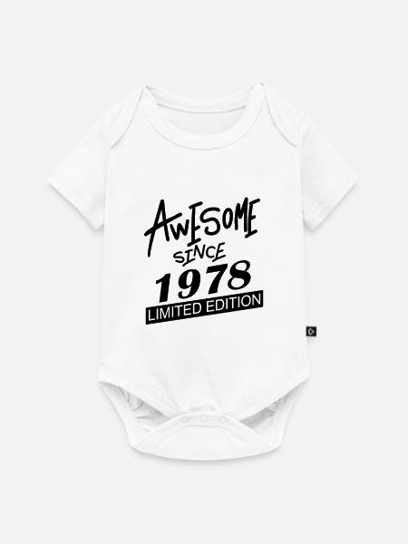 1978 - Jahrgang 1978 - Baby Premium Kurzarmbody - Weiß