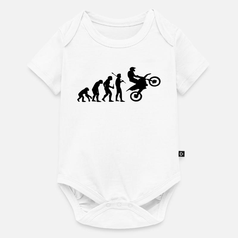 Evolution Monkey au Motocross - Body à manches courtes Premium Bébé - blanc