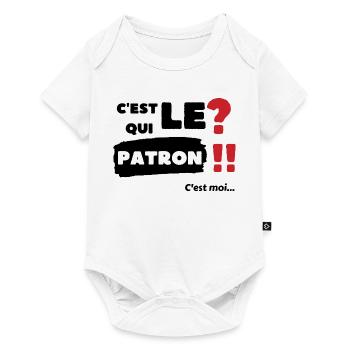C'est qui le patron c'est moi - Body à manches courtes Premium Bébé - blanc - Devant