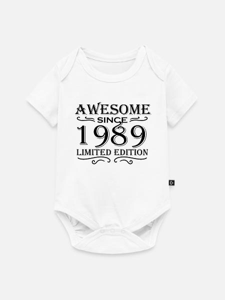 1989 - Baby Premium Kurzarmbody - Weiß