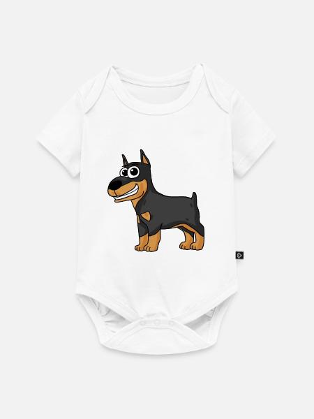 Dobermann Hund Hundebesitzer Geschenk - Baby Premium Kurzarmbody - Weiß