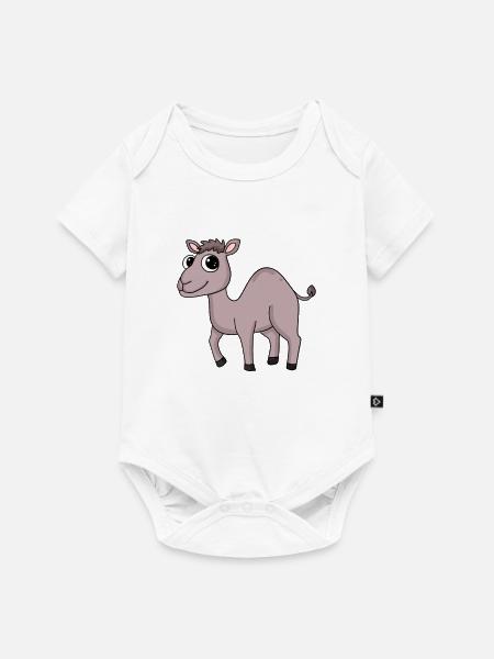 Niedliches Kamel - Baby Premium Kurzarmbody - Weiß